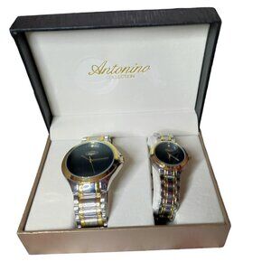 Antonio Collection His and Hers Watches New In Box Silver and Gold